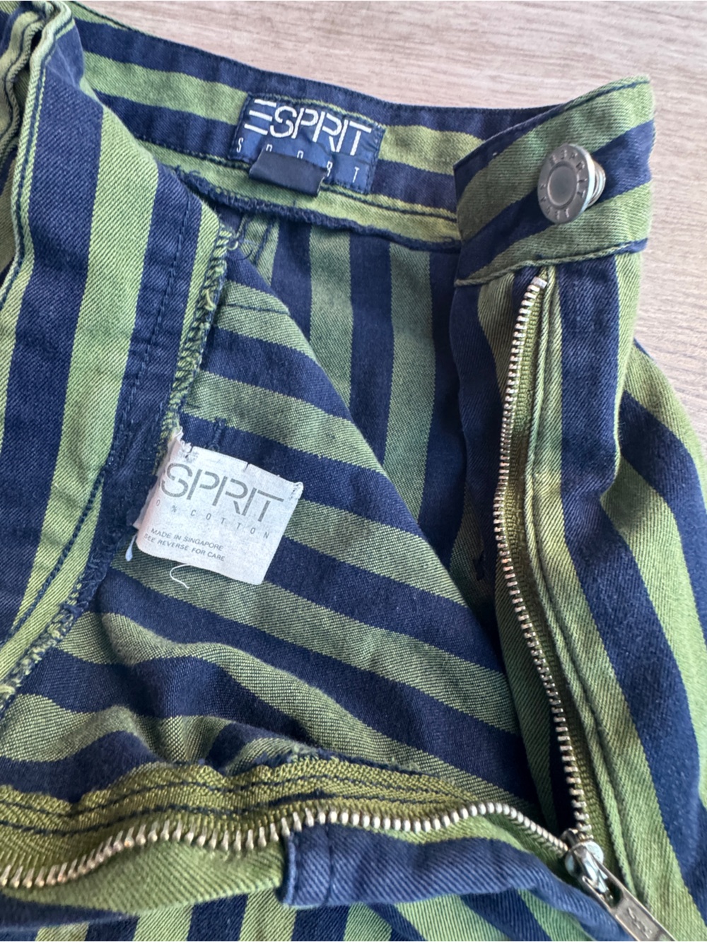 Esprit vintage 80's 90's high waist striped ankle pants size 7/8 - Picture 5 of 9